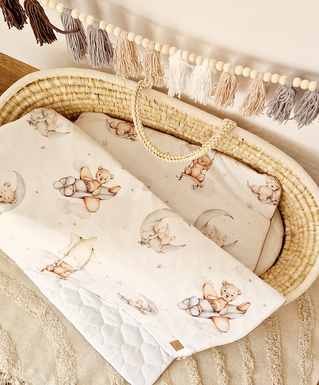 Komplet pościeli Zabawa z misiami i zajączkami & white - obrazek 6