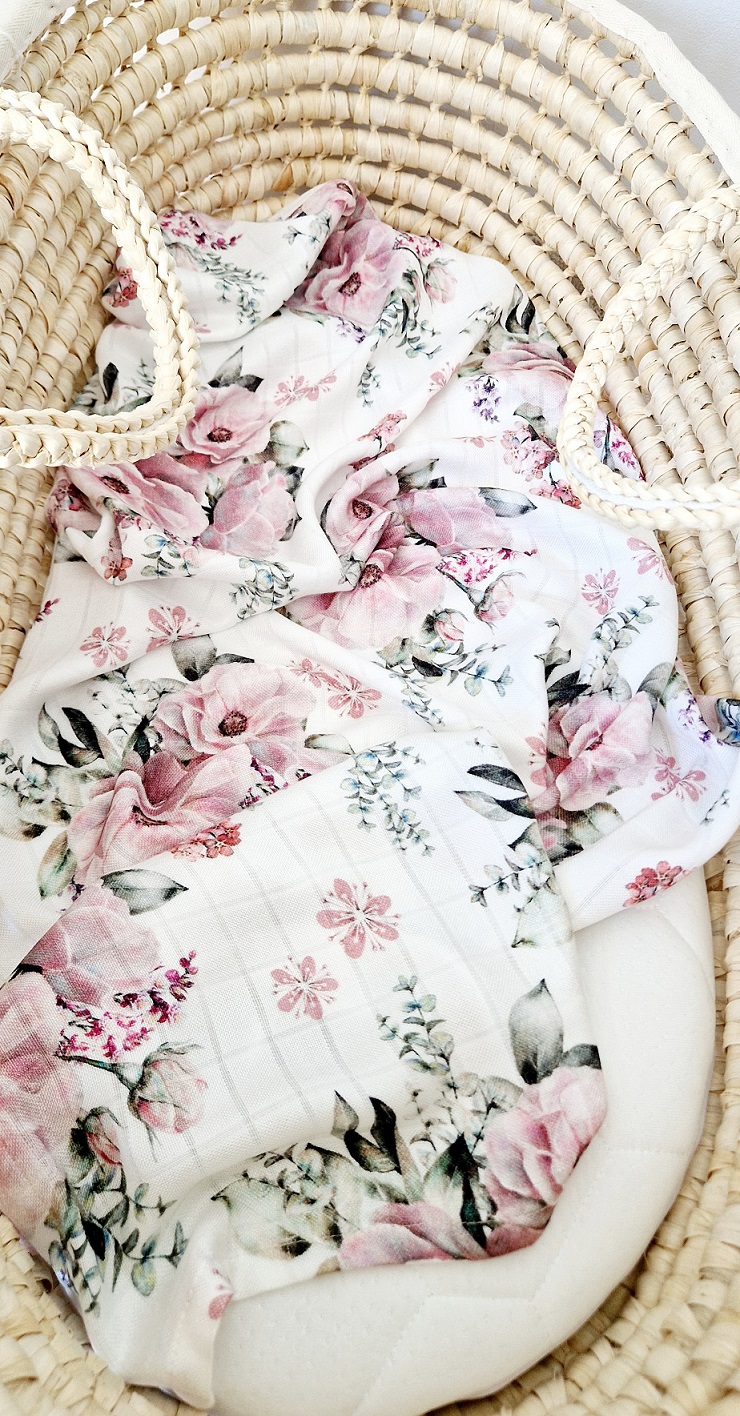 Pieluszka Bambusowa Lovely Flowers - obrazek 2