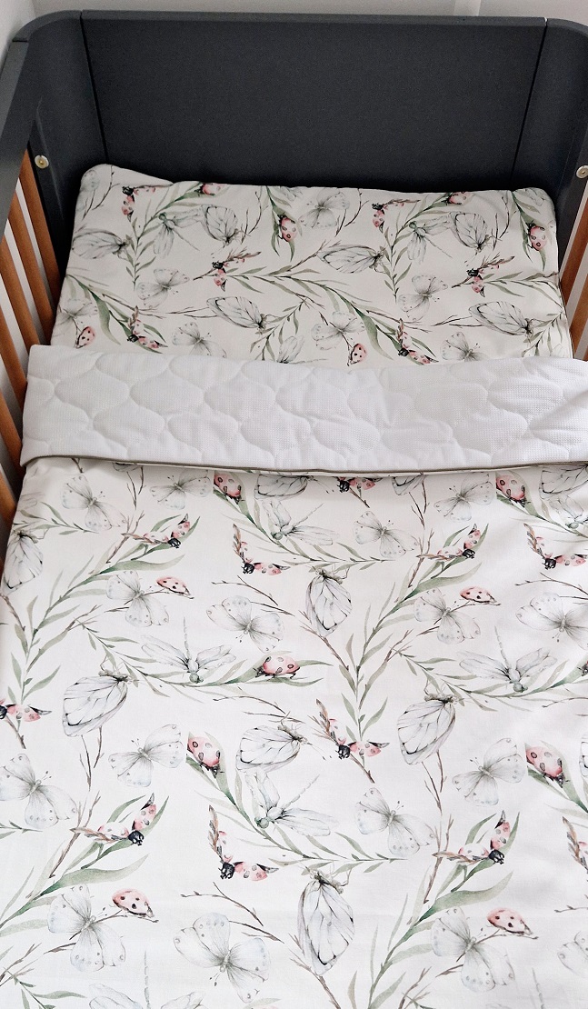 Komplet pościeli Motyle i biedronki & White - obrazek 3