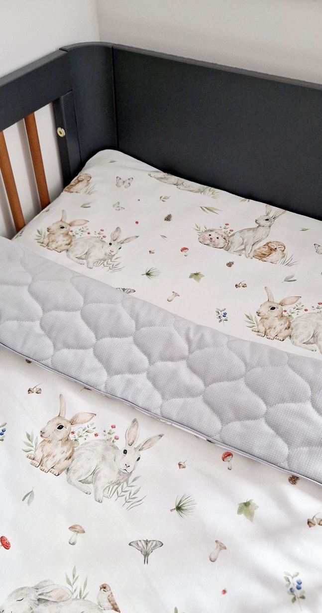 Komplet pościeli Zające i jeże & Gray - obrazek 2