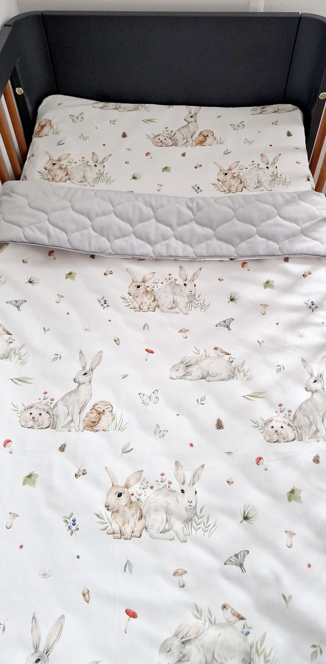 Komplet pościeli Zające i jeże & Gray - obrazek 4