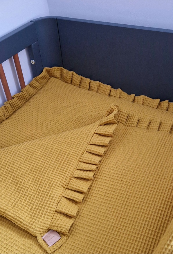 Pościel 2-częściowa z miękkiego wafelka - Miodowa - obrazek 3