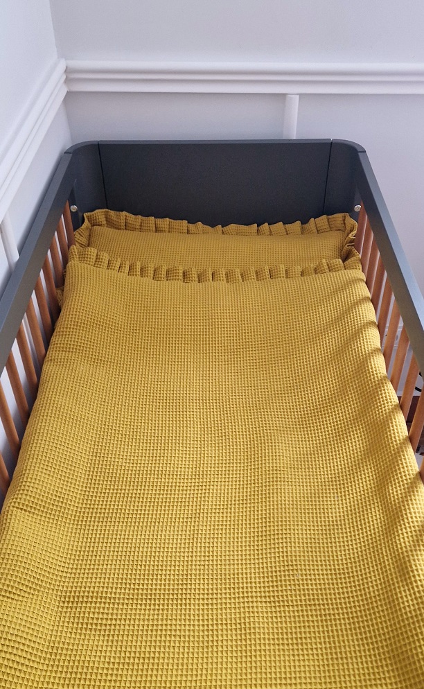 Pościel 2-częściowa z miękkiego wafelka - Miodowa - obrazek 6