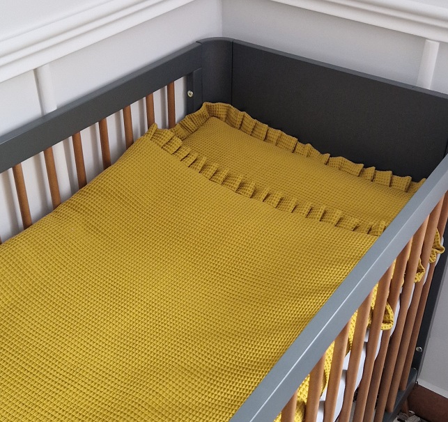 Pościel 2-częściowa z miękkiego wafelka - Miodowa - obrazek 4