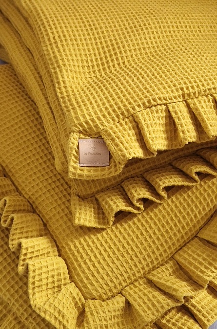 Pościel 2-częściowa z miękkiego wafelka - Miodowa - obrazek 7