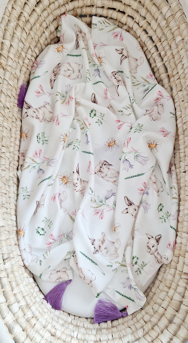 Otulacz bambusowy- Królisie na łące - obrazek 3