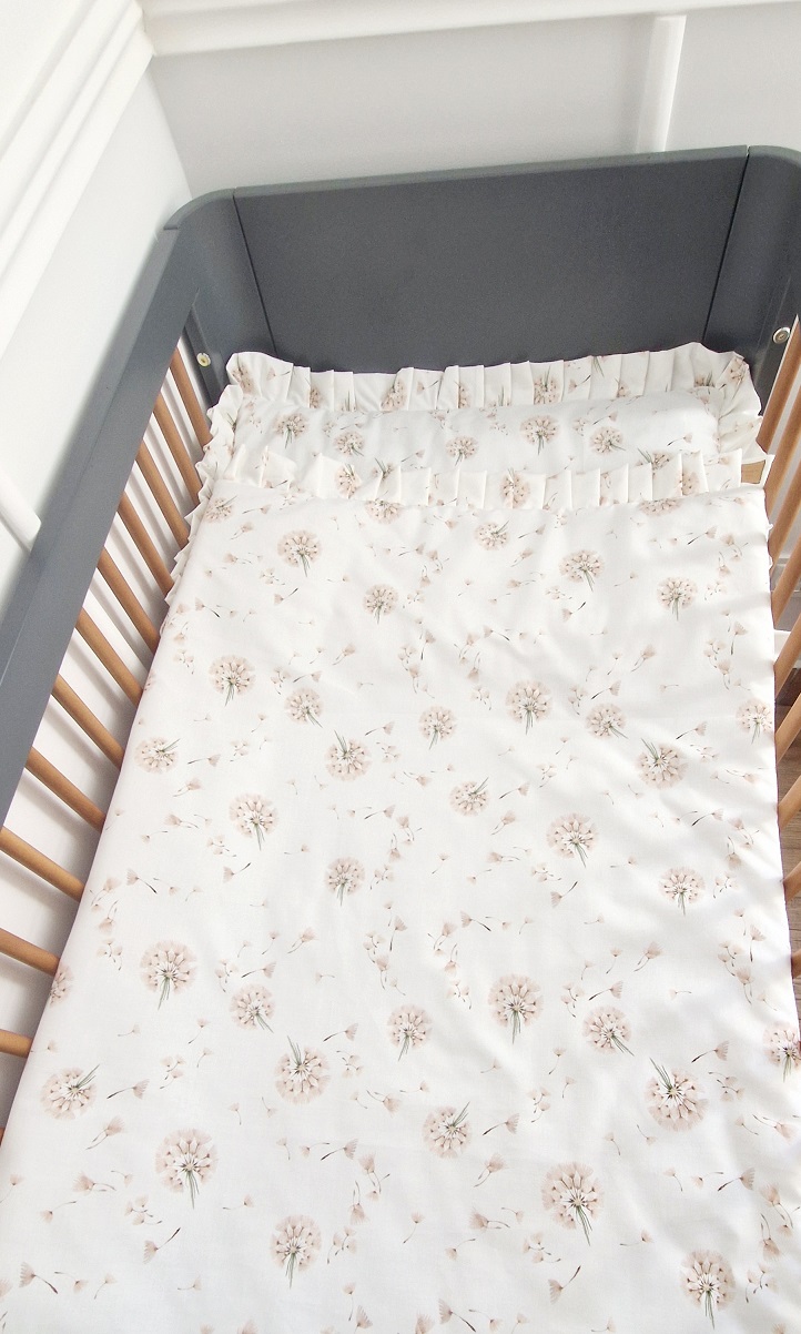 Komplet pościeli z plisowaną falbanką Dmuchawce - obrazek 3