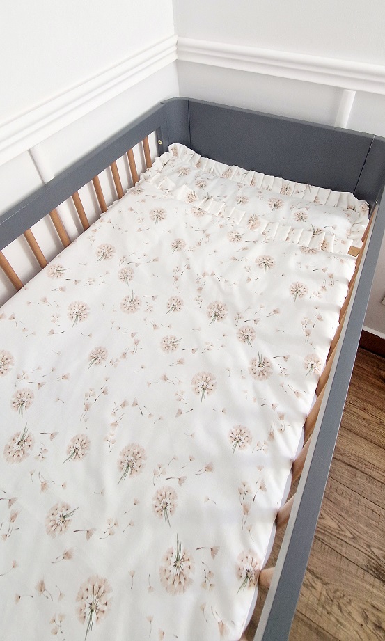 Komplet pościeli z plisowaną falbanką Dmuchawce - obrazek 9