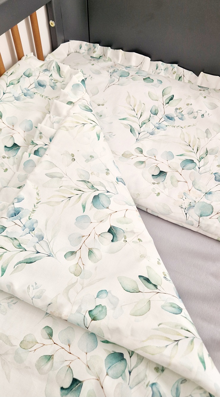 Komplet pościeli z plisowaną falbanką Green Garden - obrazek 4