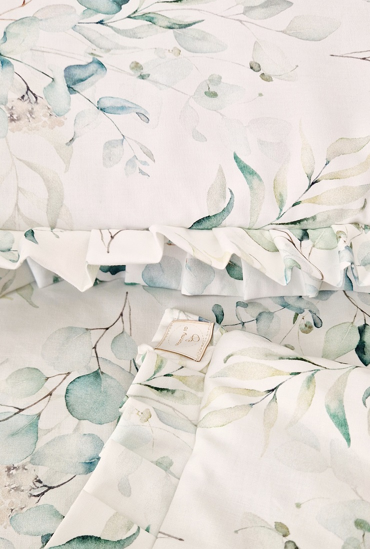 Komplet pościeli z plisowaną falbanką Green Garden - obrazek 6