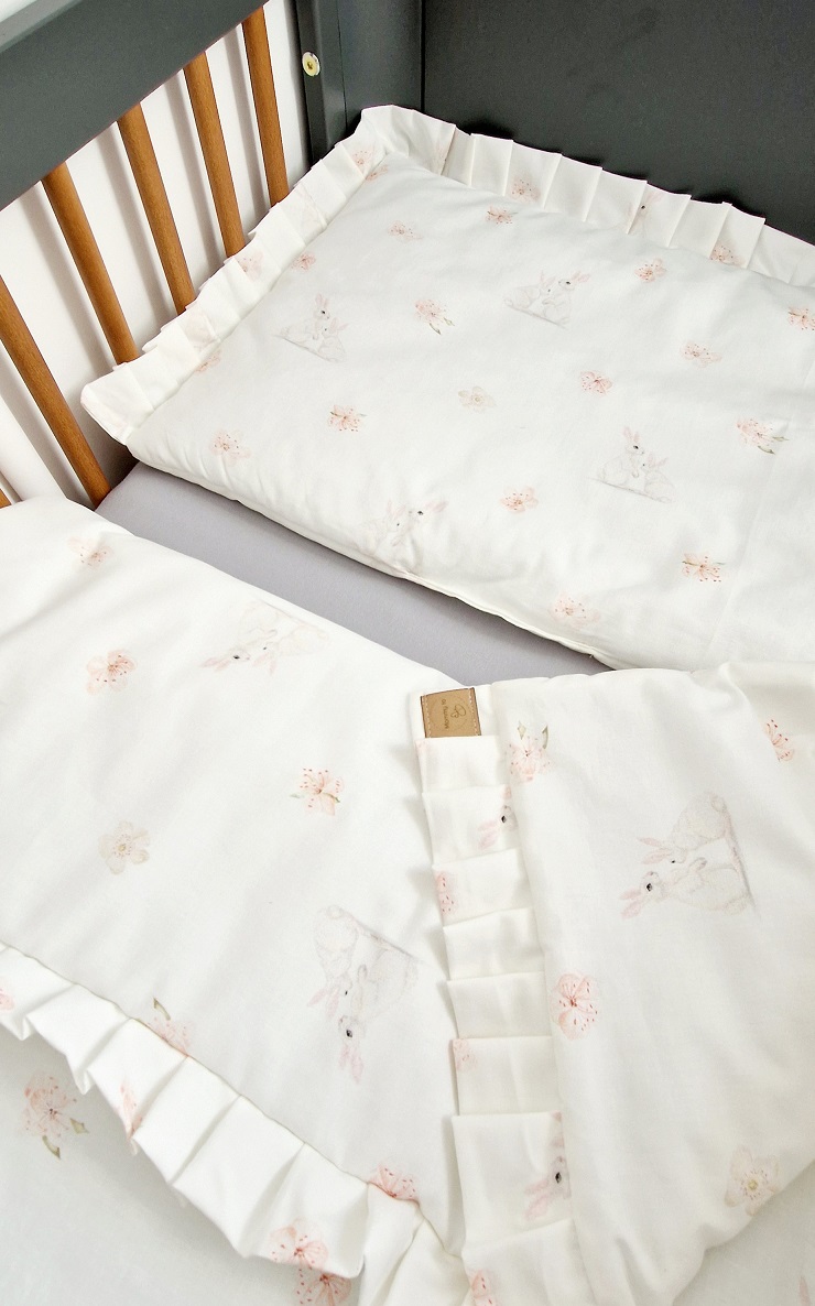 Komplet pościeli z plisowaną falbanką White Rabbits - obrazek 5