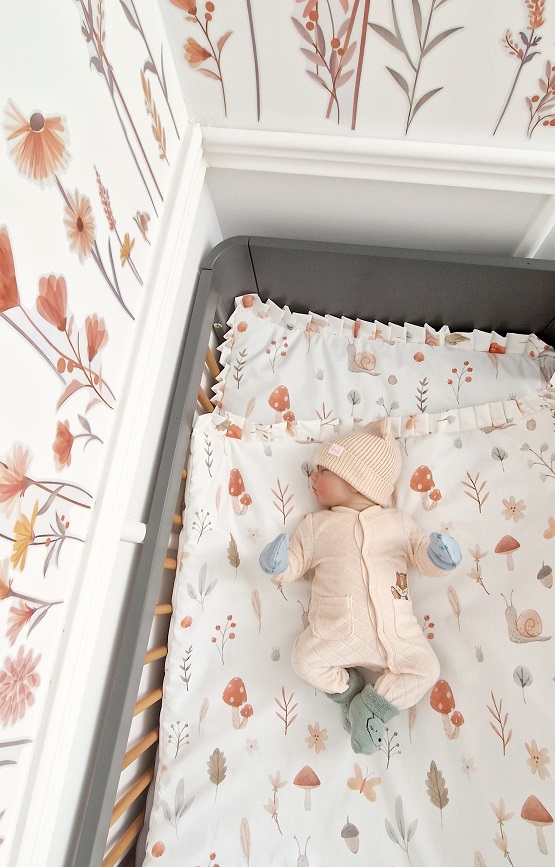 Komplet pościeli z plisowaną falbanką Jesienny las - obrazek 5