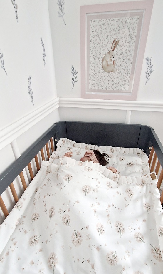 Komplet pościeli z plisowaną falbanką Dmuchawce - obrazek 7