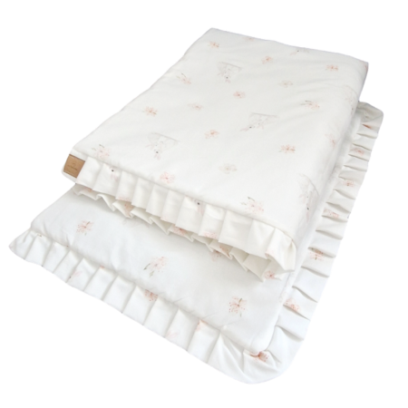 Komplet pościeli z plisowaną falbanką White Rabbits