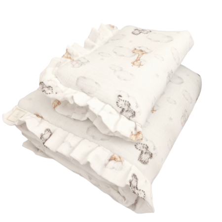 Pościel 2-częściowa z miękkiego muślinu - Safari na chmurce