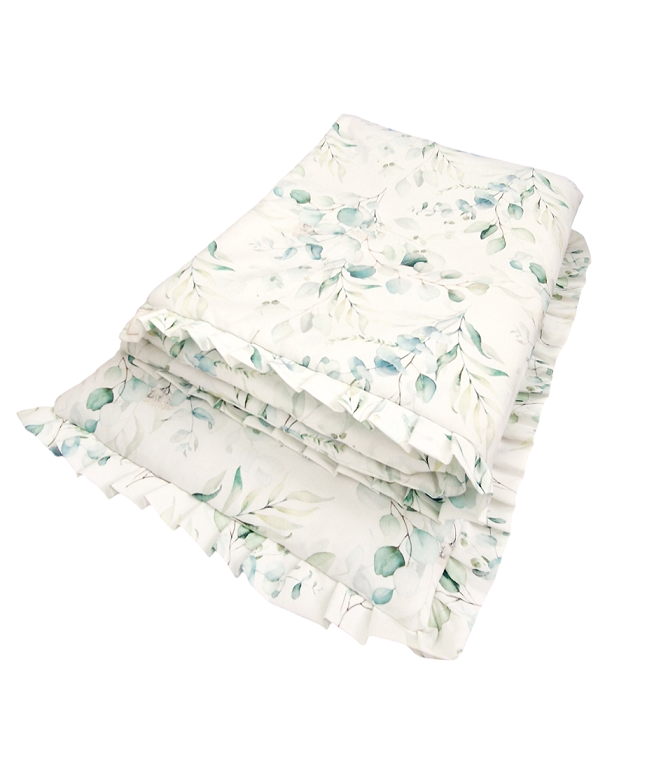 Komplet pościeli z plisowaną falbanką Green Garden