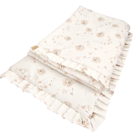 Komplet pościeli z plisowaną falbanką Dmuchawce