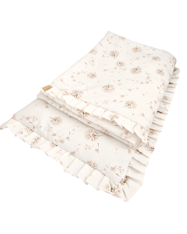 Komplet pościeli z plisowaną falbanką Dmuchawce