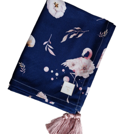 Otulacz bambusowy- Floral Flamingo
