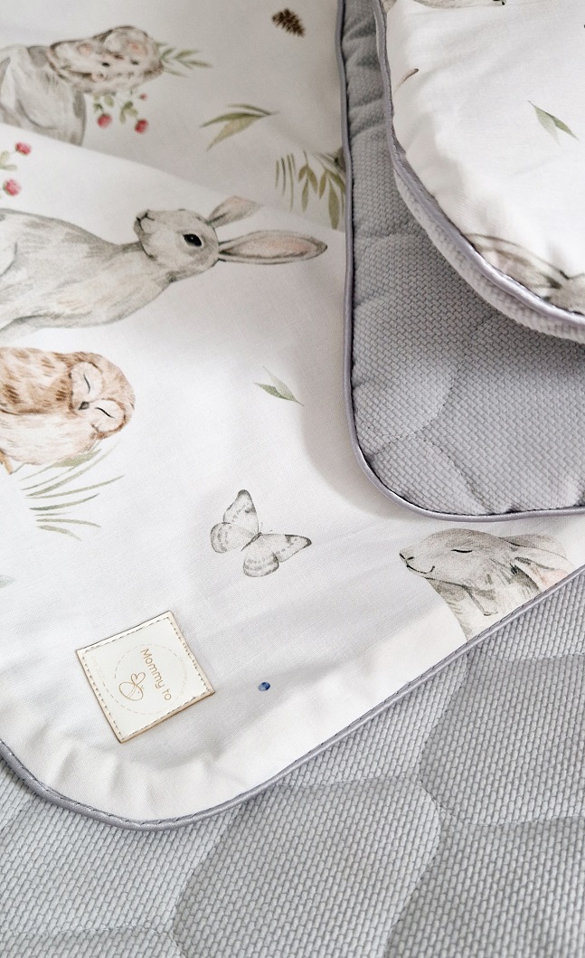 Komplet pościeli Zające i jeże & Gray - obrazek 6