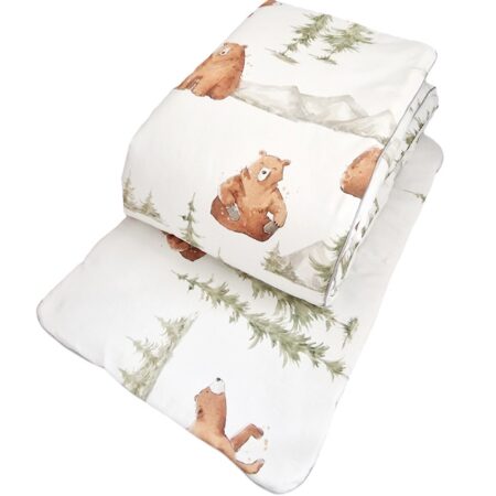 Komplet pościeli z wypustką Grizly w górach