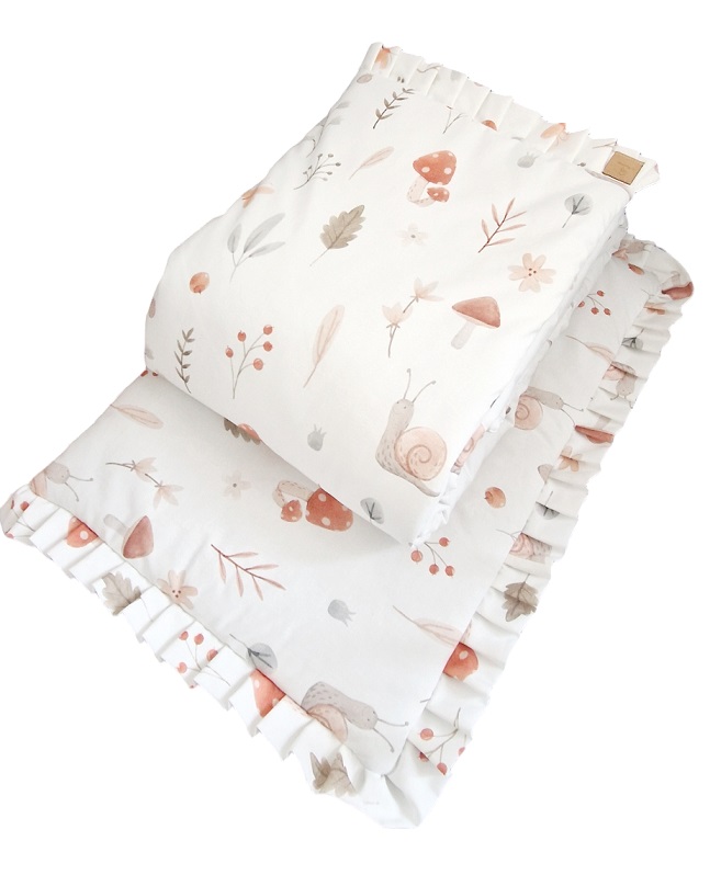 Komplet pościeli z plisowaną falbanką Jesienny las