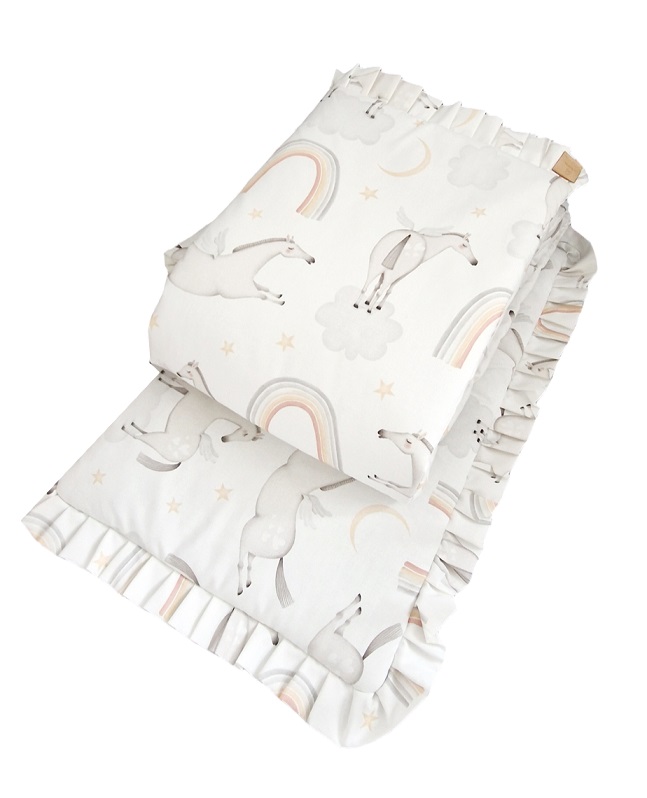 Komplet pościeli z plisowaną falbanką Pegasus