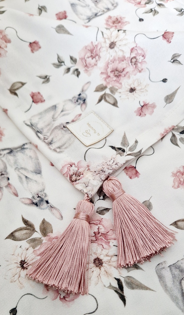 Otulacz bambusowy- Bunny & Flowers - obrazek 4