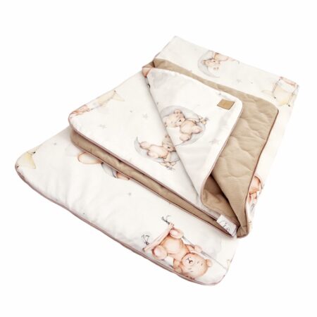 Komplet pościeli Zabawa z misiami & Beige