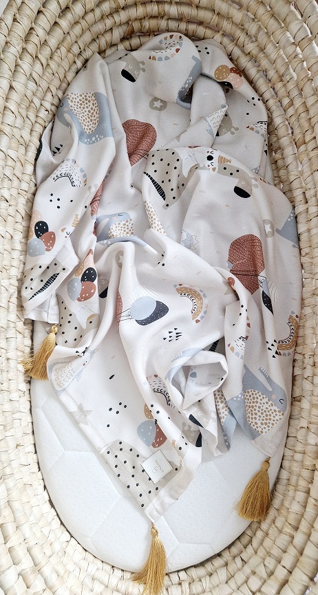 Otulacz bambusowy-Zwierzątka i balony - obrazek 2