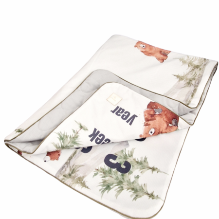 Fotomata Grizly w górach- Kocyk wielofunkcyjny