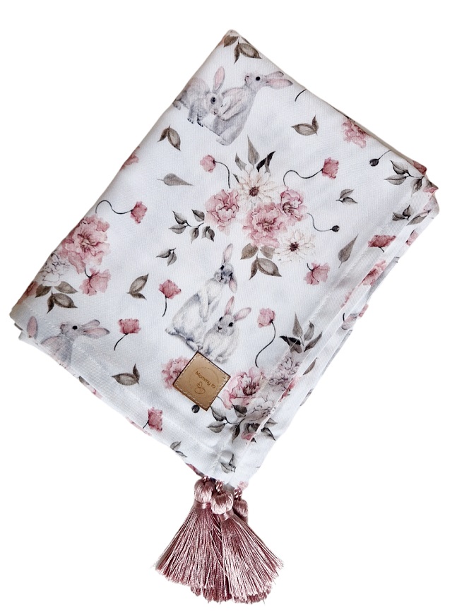 Otulacz bambusowy- Bunny & Flowers