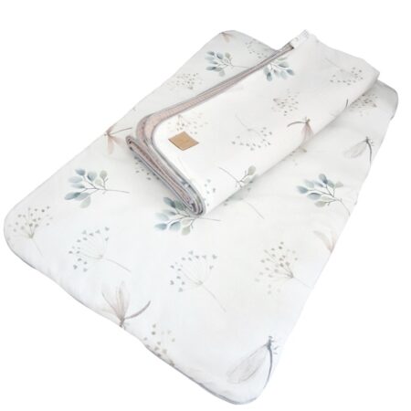 Komplet pościeli Ważki & Beige wafel