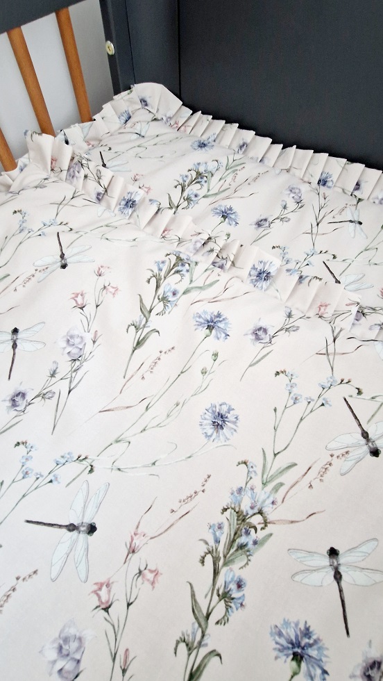 Komplet pościeli z plisowaną falbanką Łąka - obrazek 2