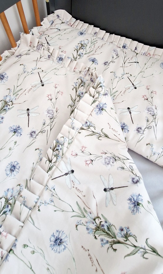 Komplet pościeli z plisowaną falbanką Łąka - obrazek 4