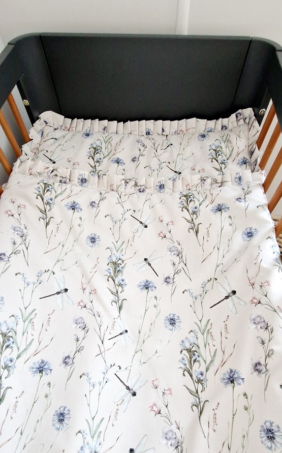 Komplet pościeli z plisowaną falbanką Łąka - obrazek 6