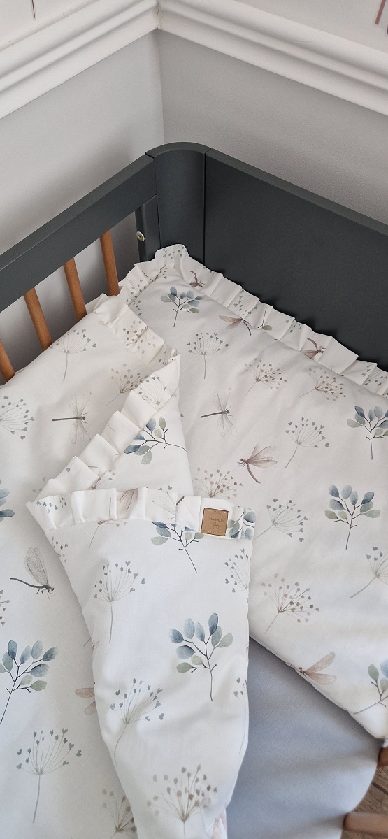 Komplet pościeli z plisowaną falbanką Ważki - obrazek 5