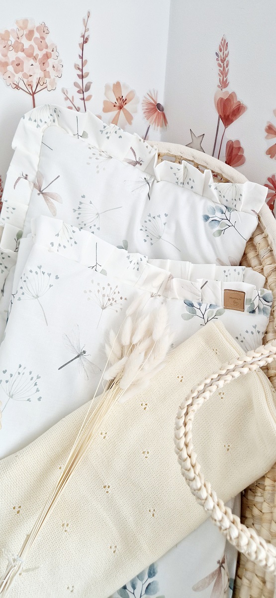 Komplet pościeli z plisowaną falbanką Ważki - obrazek 6