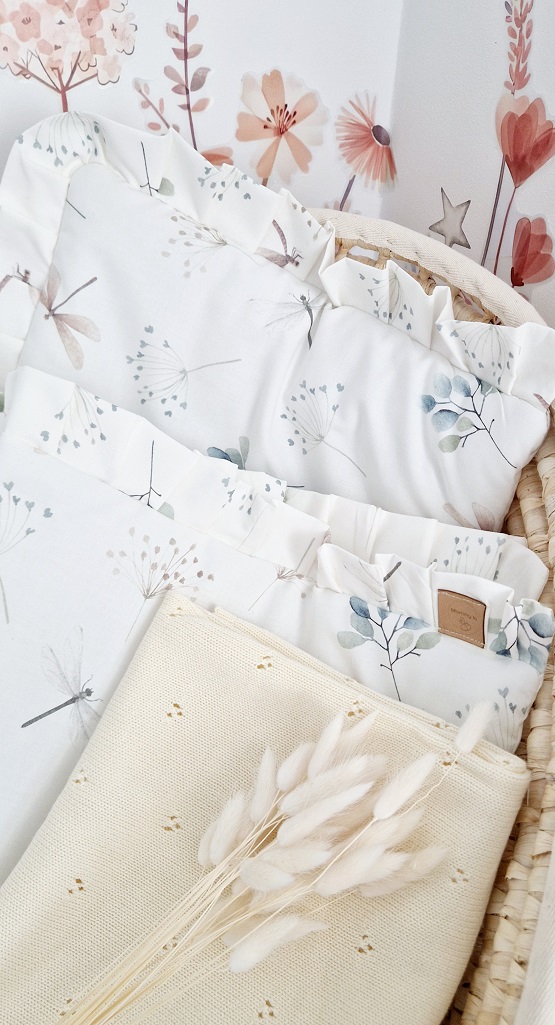 Komplet pościeli z plisowaną falbanką Ważki - obrazek 2