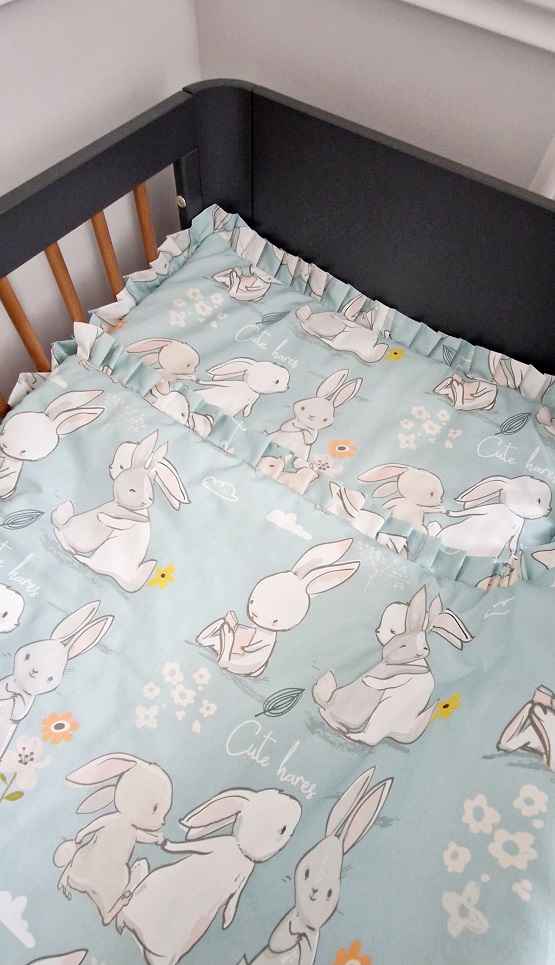 Komplet pościeli z plisowaną falbanką Przytulaczki - obrazek 2