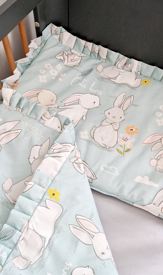 Komplet pościeli z plisowaną falbanką Przytulaczki - obrazek 4