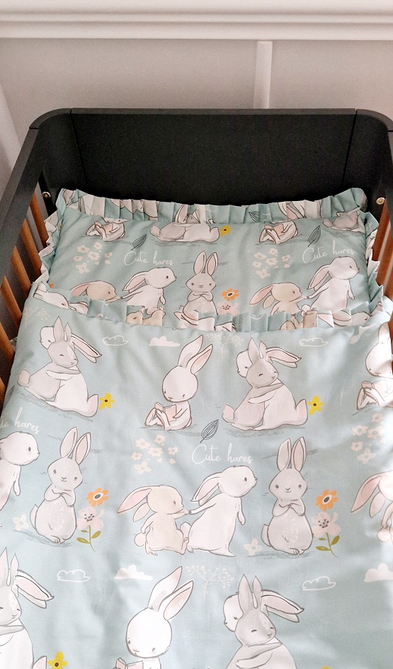 Komplet pościeli z plisowaną falbanką Przytulaczki - obrazek 5