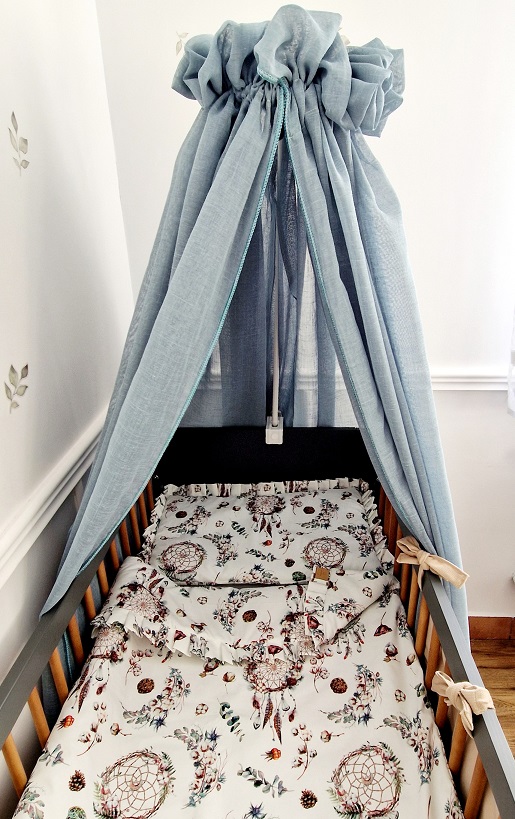 Komplet pościeli z plisowaną falbanką Leśne Łapacze Snów - obrazek 6