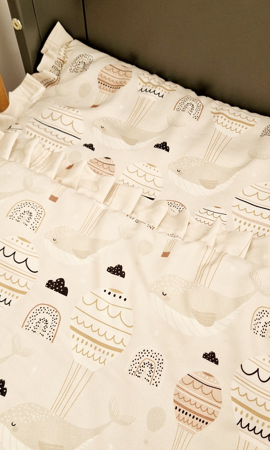 Komplet pościeli bambusowej Wieloryby i balony - obrazek 3