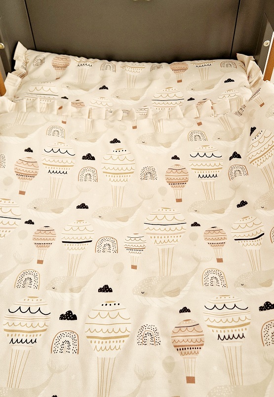Komplet pościeli bambusowej Wieloryby i balony - obrazek 2