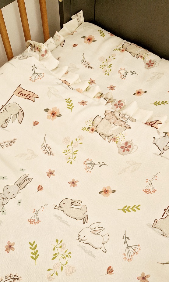 Komplet pościeli bambusowej Królicza łąka - obrazek 3