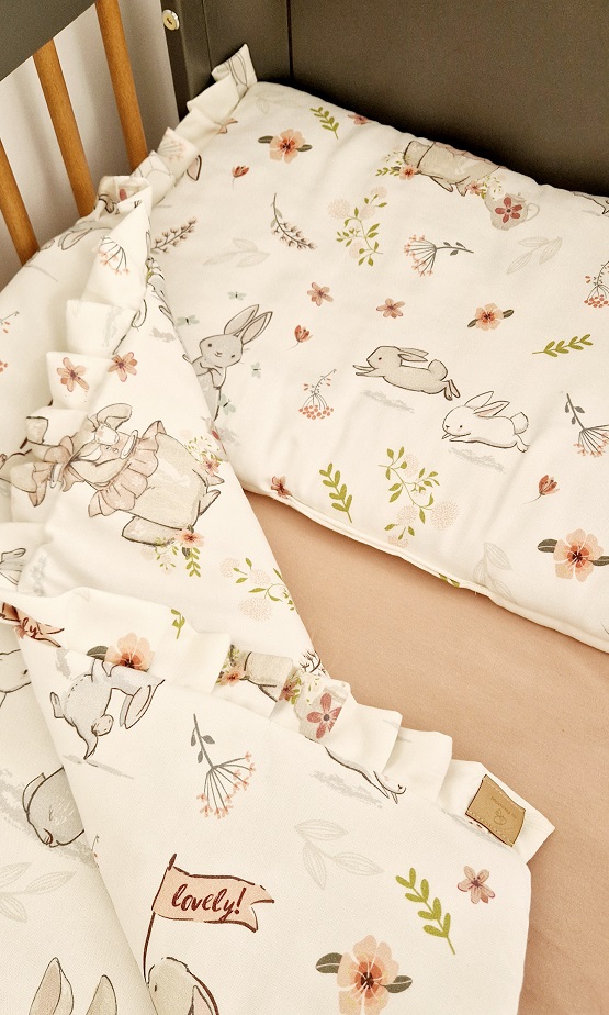 Komplet pościeli bambusowej Królicza łąka - obrazek 5