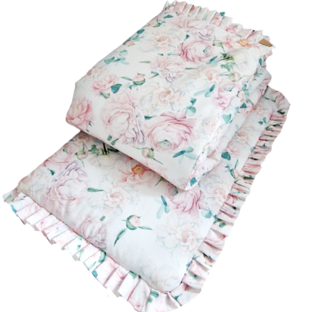 Komplet pościeli z plisowaną falbanką Floral