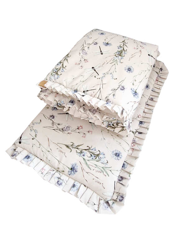 Komplet pościeli z plisowaną falbanką Łąka