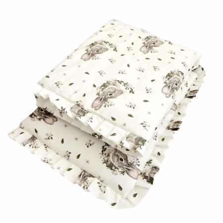 Komplet pościeli z plisowaną falbanką Pan Szarak